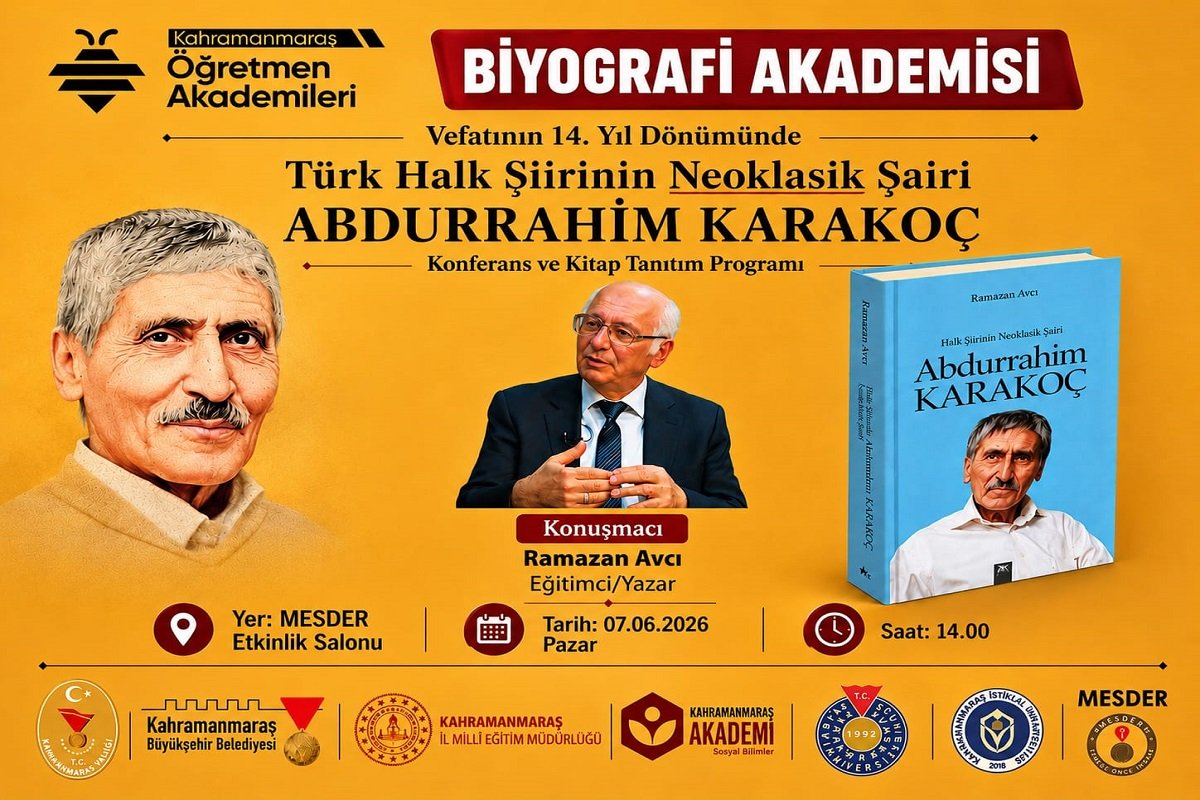 Öğretmen Akademileri  “Türk Halk Şiirinin Neoklasik Şairi Abdürrahim Karakoç”